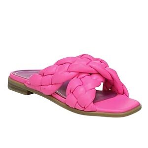 VIONIC Kalina Hot Pink Fuschia Puffy Braided Arch Support Sandals Size 8 NWOT